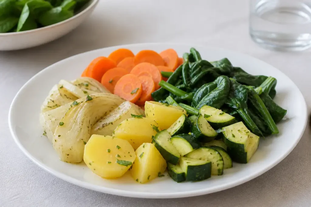 Verdure cotte e leggere più tollerabili con calcoli alla colecisti